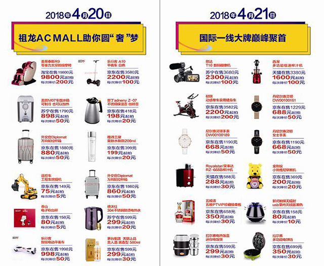 4月20日祖龍AC MALL營銷中心盛大開放 免費享甜頭！棒棒糖！下午茶！免費送！